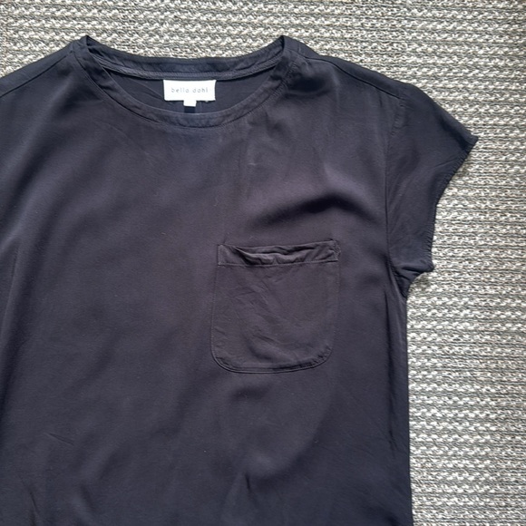 Bella Dahl Black Crewneck Pocket EcoVero Tee, size XS - Picture 5 of 8